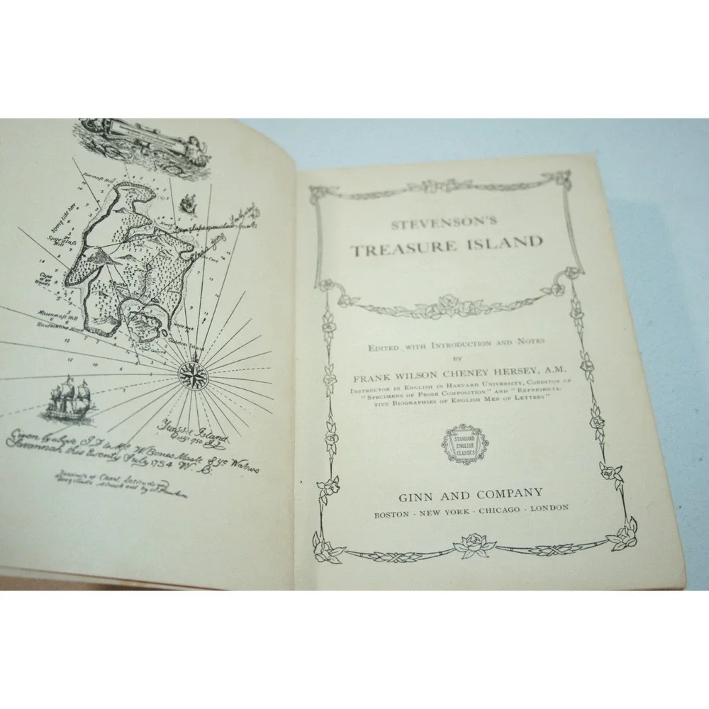 Standard English Classics Treasure Island by‎ Stevenson Edited by Hersey 1911 HC